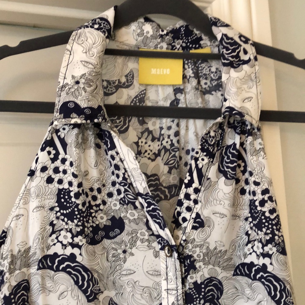 Maeve Racerback Style Flowy Button Tank - Picture 3 of 4